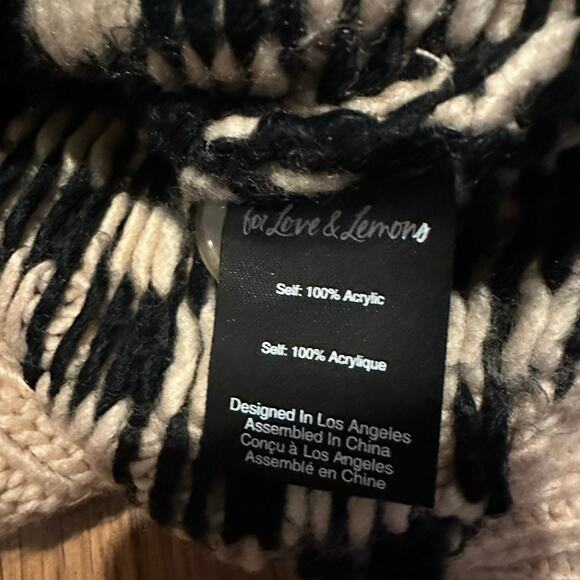 For Love And Lemons Black and Cream Checkered Cardigan - Picture 6 of 9